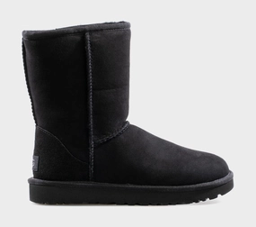 Classic II Short Womens Boot (Black) ugg classic tasman slippers warm and durable