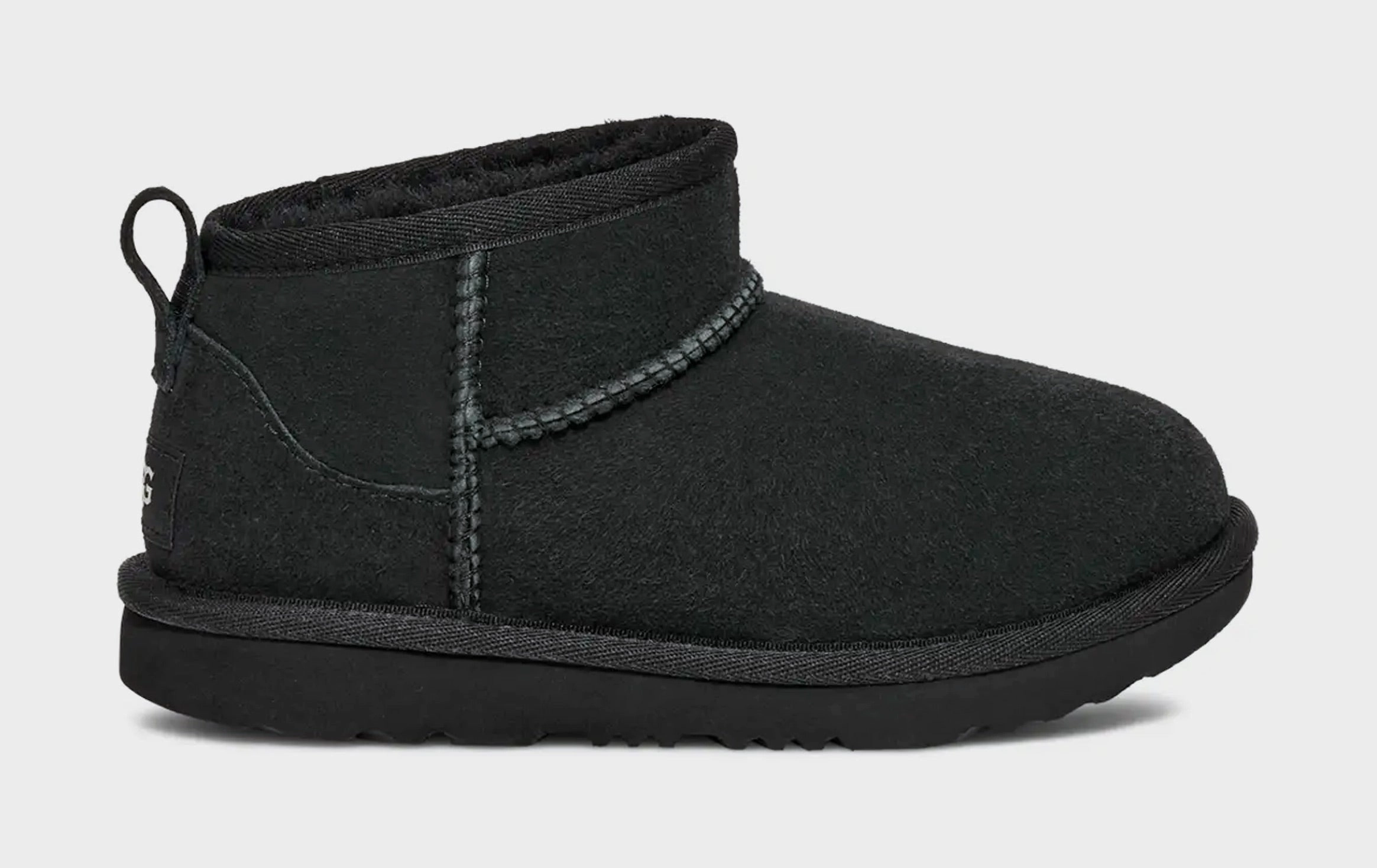 Classic Ultra Mini Grade School Boots (Black) ugg classic tasman slippers warm and durable