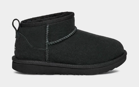 Classic Ultra Mini Grade School Boots (Black) ugg classic tasman slippers warm and durable