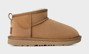 Classic Ultra Mini Grade School Boots (Chestnut) ugg classic tasman slippers warm and durable