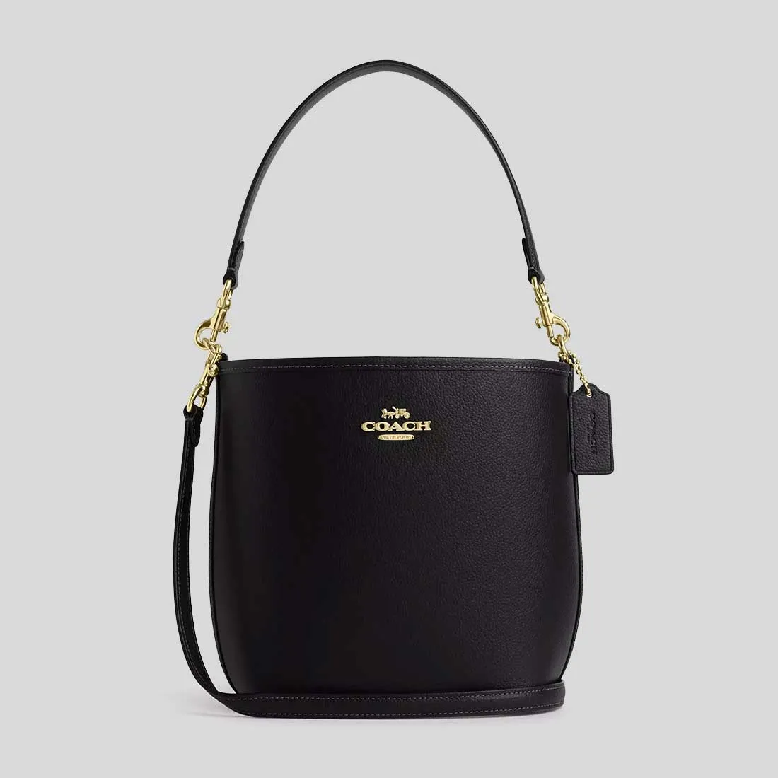 Coach Bags COACH City Bucket Bag In Pebble Leather Black CT801