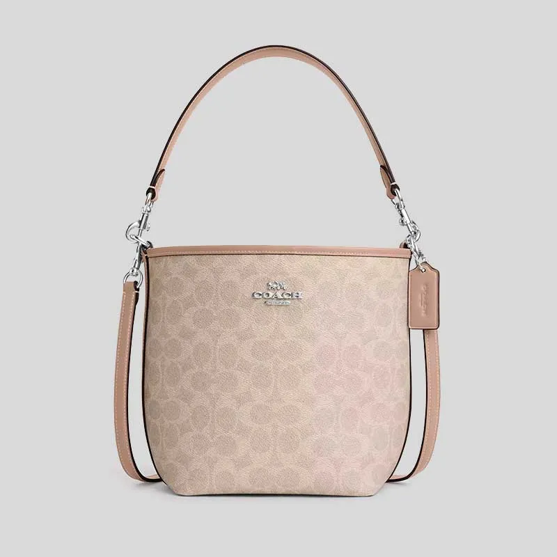 Coach Bags COACH City Bucket Bag In Signature Canvas Taupe CT800