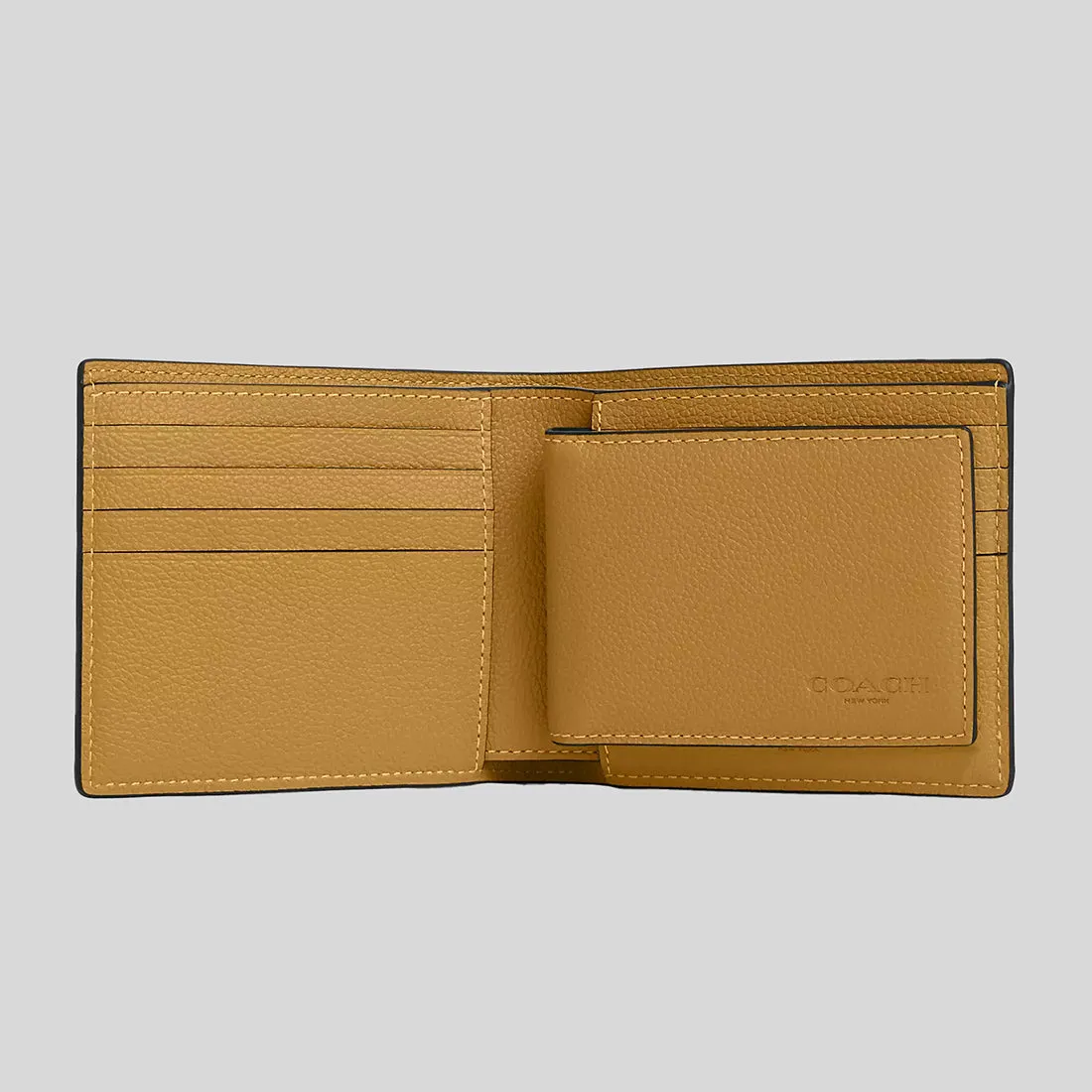 Coach Bags COACH Compact ID Wallet In Sport Calf Leather Flax 74991