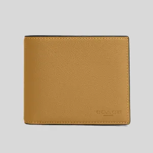 Coach Bags COACH Compact ID Wallet In Sport Calf Leather Flax 74991