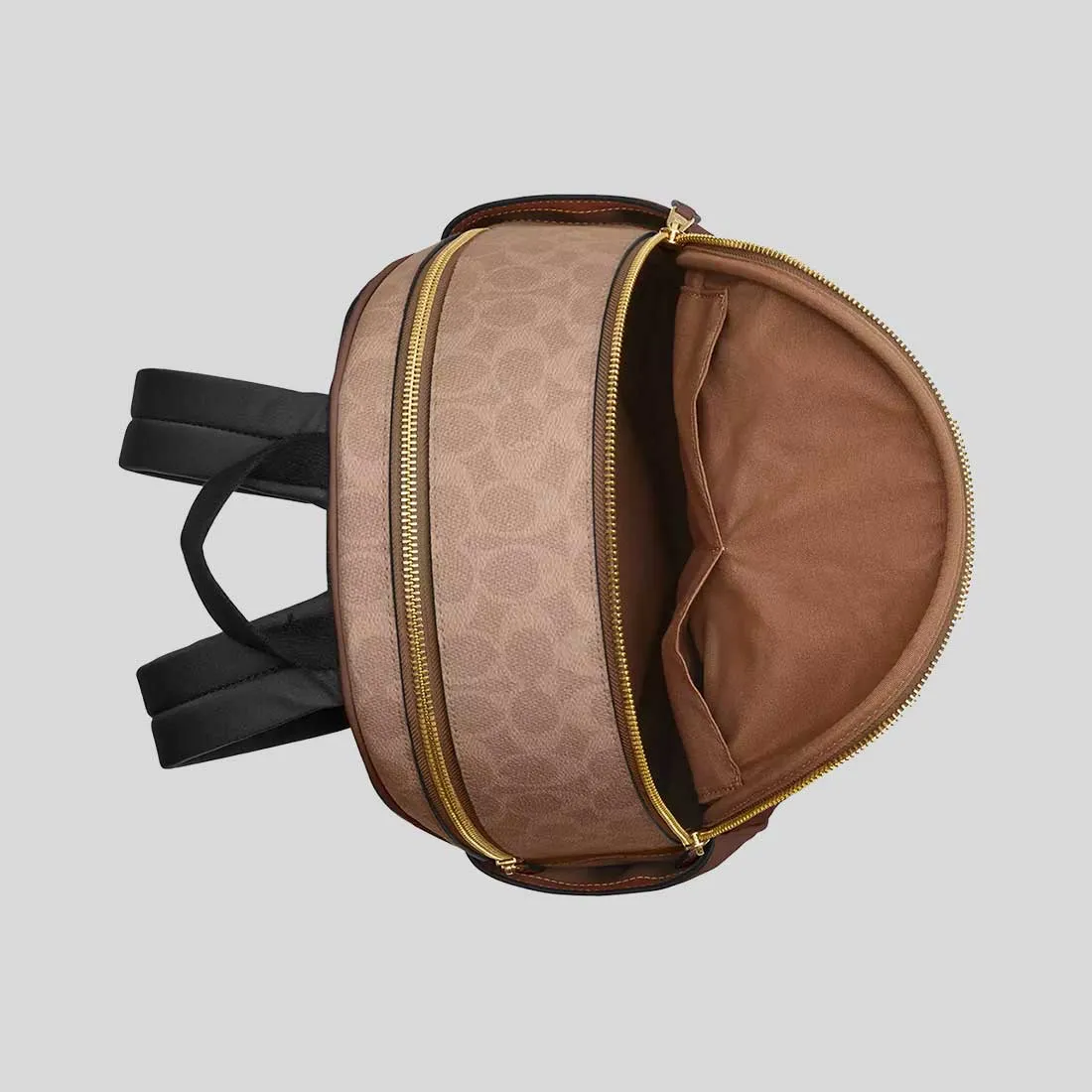 Coach Bags COACH Court Backpack In Signature Canvas Tan/Brown CZ176