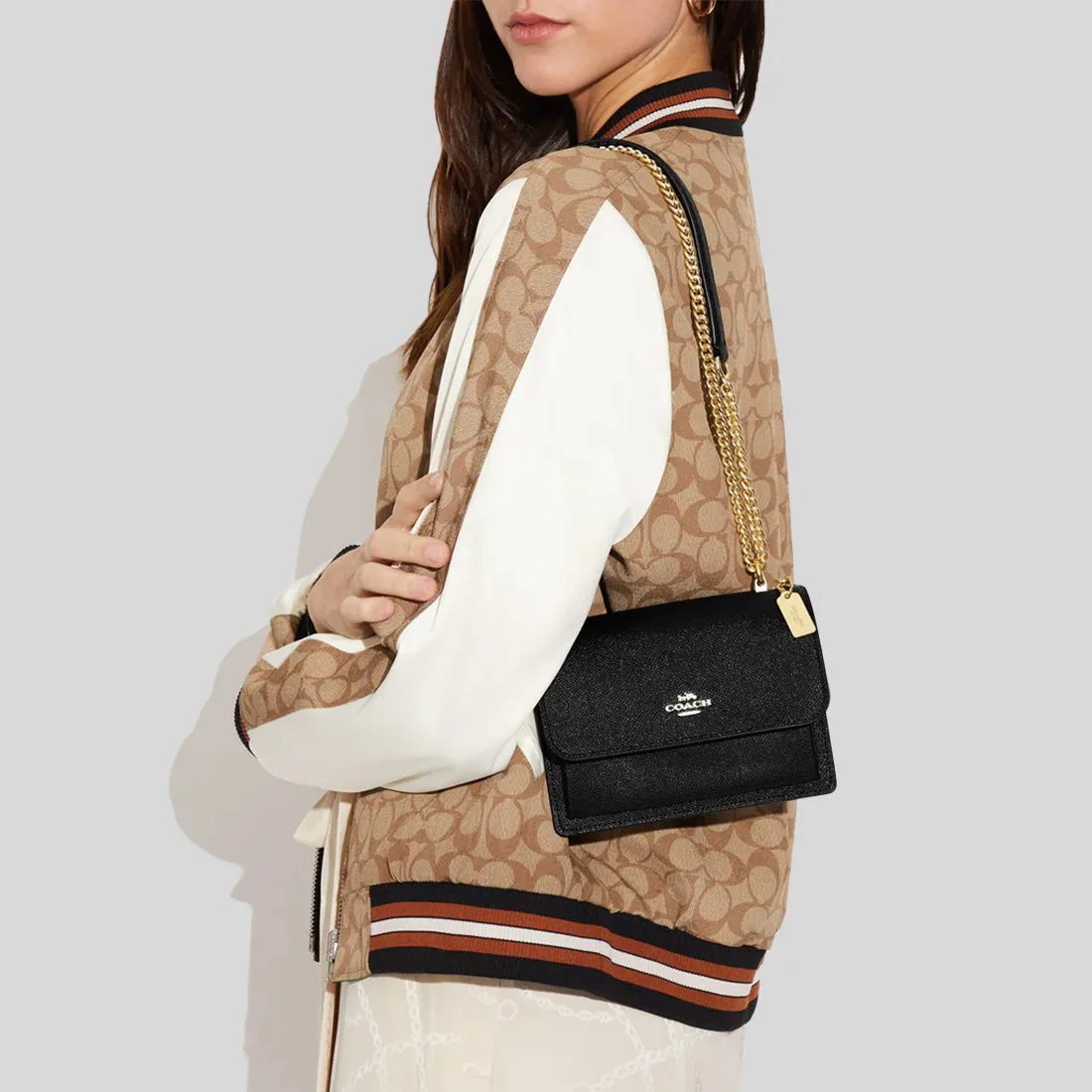 Coach Bags COACH Crossgrain Leather Mini Klare Crossbody Bag Black C9949