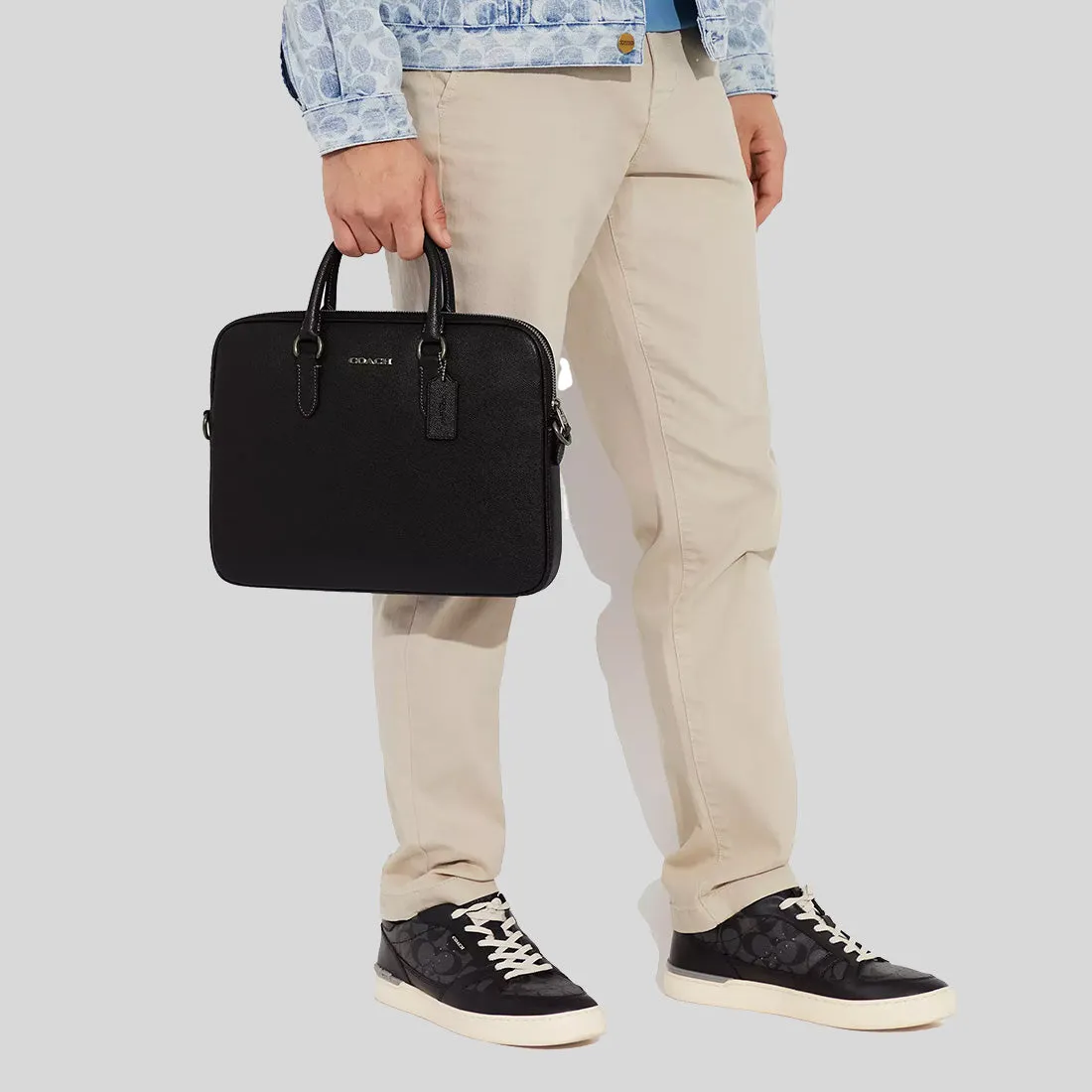 Coach Bags COACH Liam Compact Brief Black CJ652