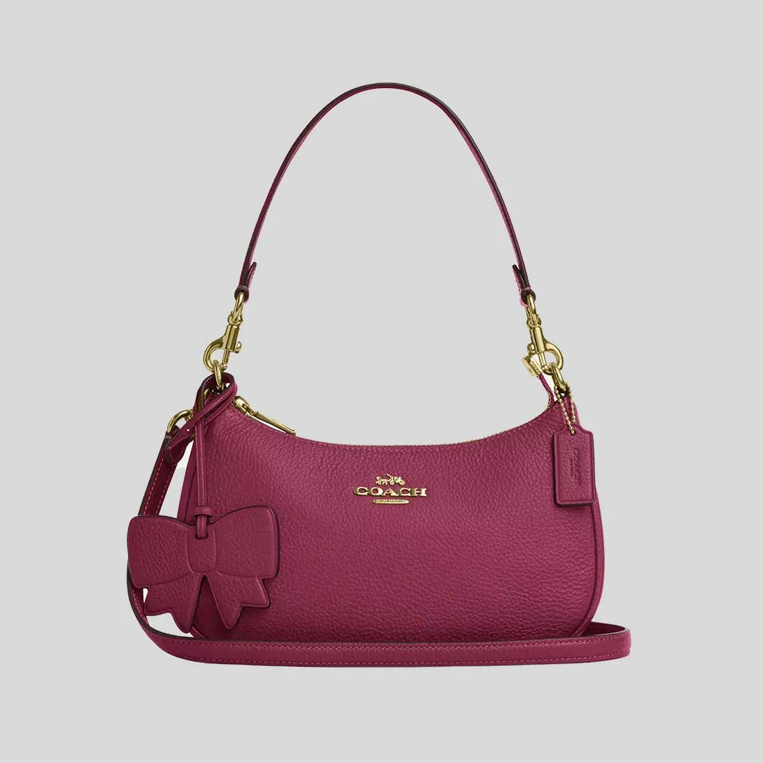 Coach Bags COACH Teri Shoulder Bag With Bow Charm Pink CY654
