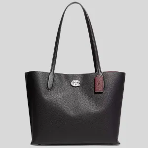Coach Bags COACH Willow Tote Bag Silver/Black C0689