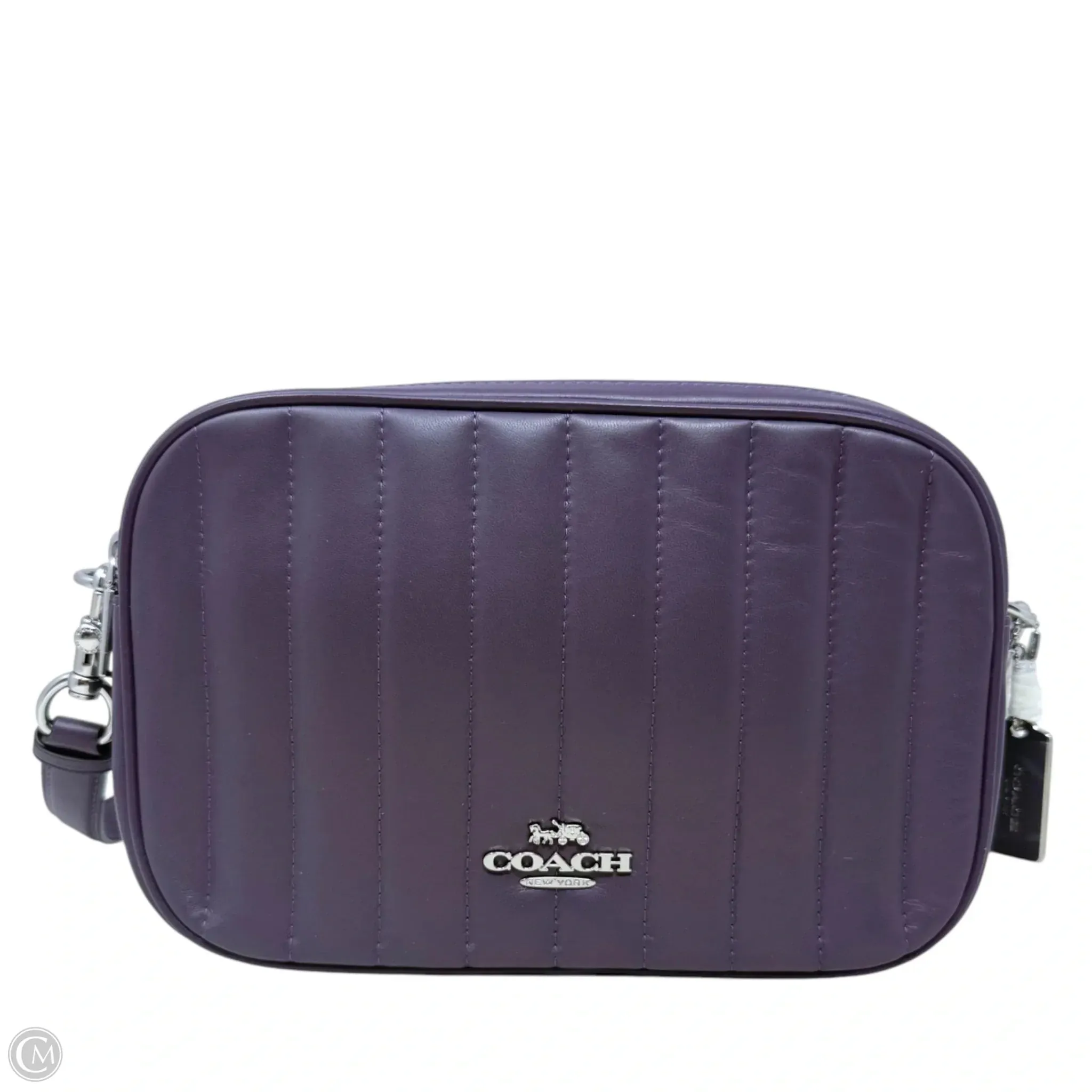 Coach Bags Puffy Linear Quilting Jes Leather Crossbody Designer By Coach In Silver Amethyst, Size: Medium