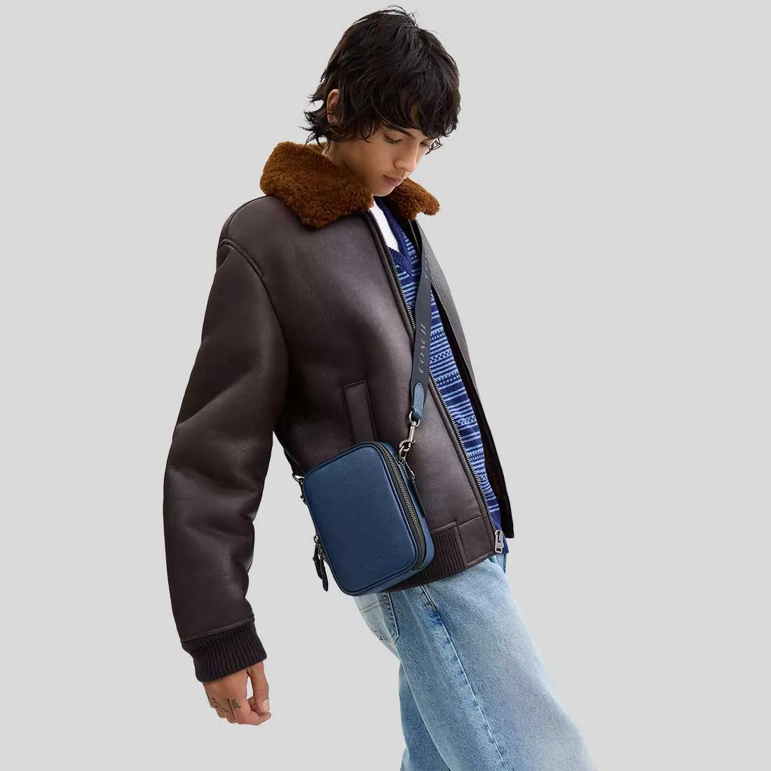 Coach Crossbody Bag COACH Stanton Crossbody Bag Deep Blue CL948