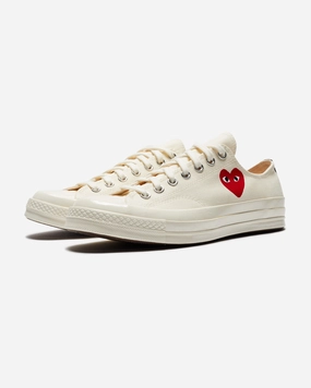 CONVERSE X CDG SINGLE HEART CHUCK 70 OX - MILK/ BLACK Classic Chuck sneakers