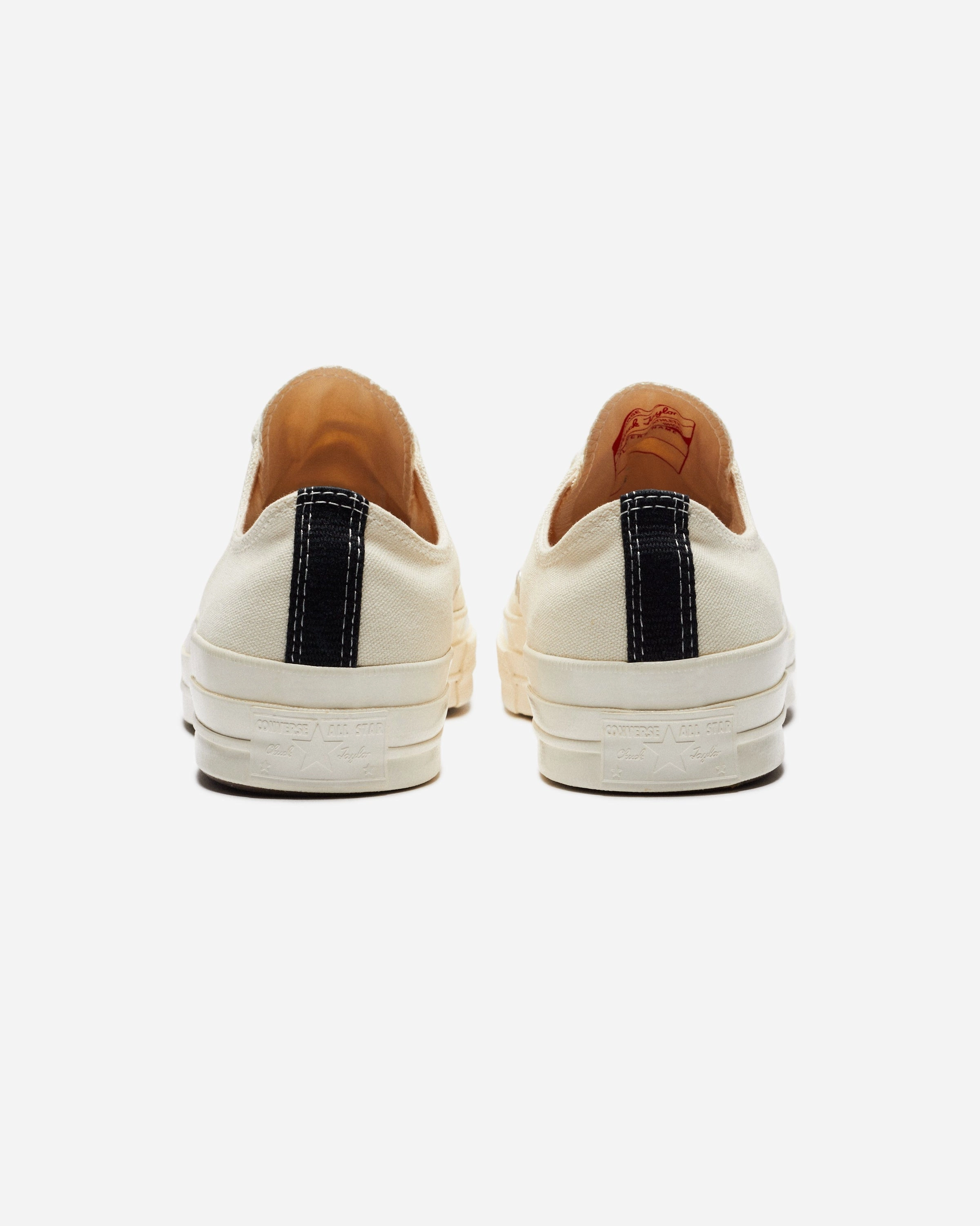 CONVERSE X CDG SINGLE HEART CHUCK 70 OX - MILK/ BLACK Womens vintage sneakers