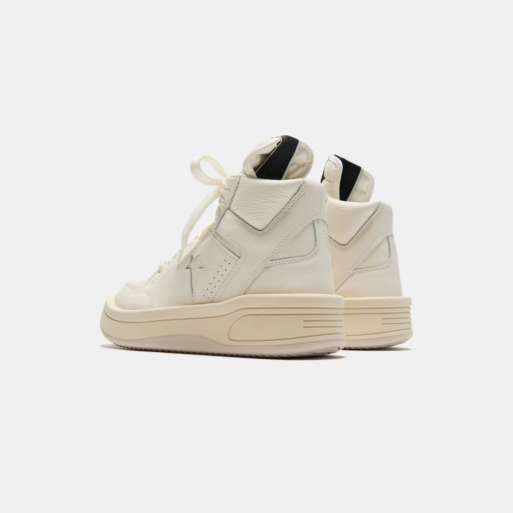 Converse x Rick Owens DRKSHDW Turbowpn - Egret / Cream Heritage style lace-ups
