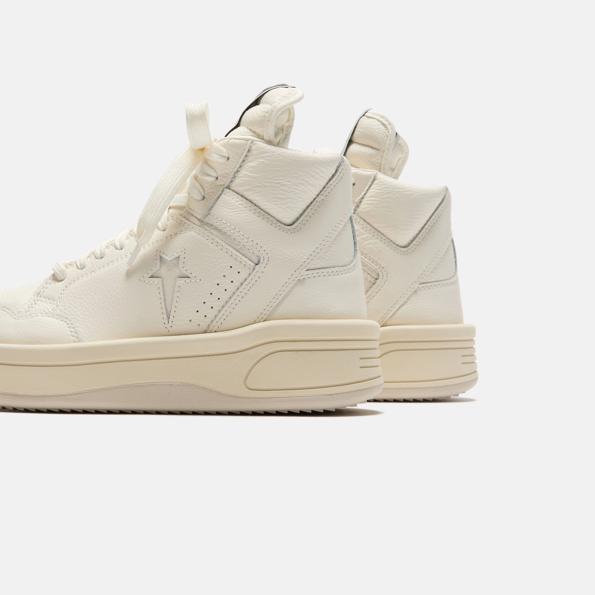 Converse x Rick Owens DRKSHDW Turbowpn - Egret / Cream Heritage style lace-ups