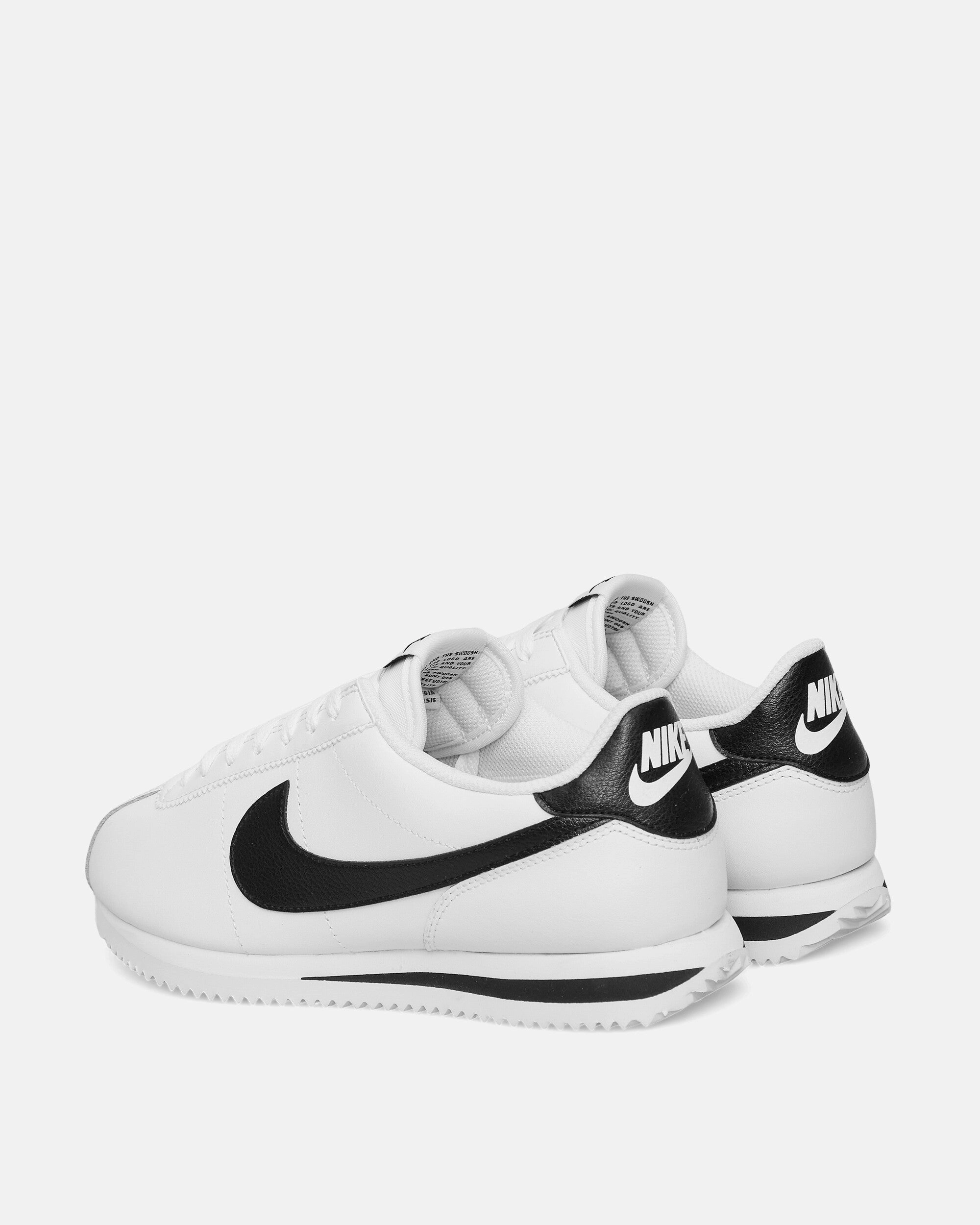 Cortez Leather Sneakers White / Black Flexible Shoes