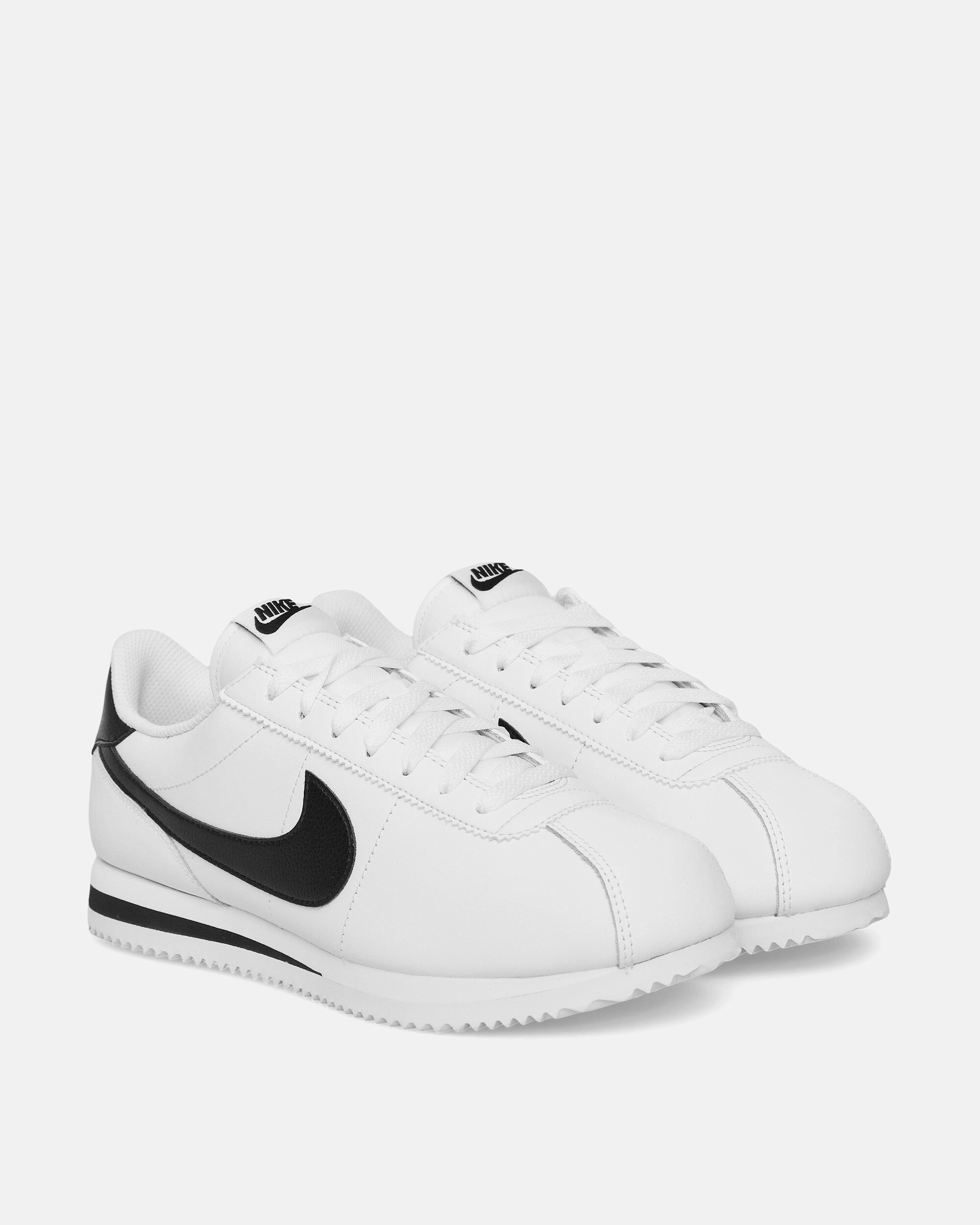 Cortez Leather Sneakers White / Black Flexible Shoes