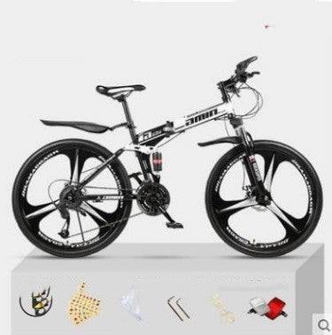 Dual Shock Absorbing Folding Mountain Bike – Versatile Off-road Bike for Students and Commuters