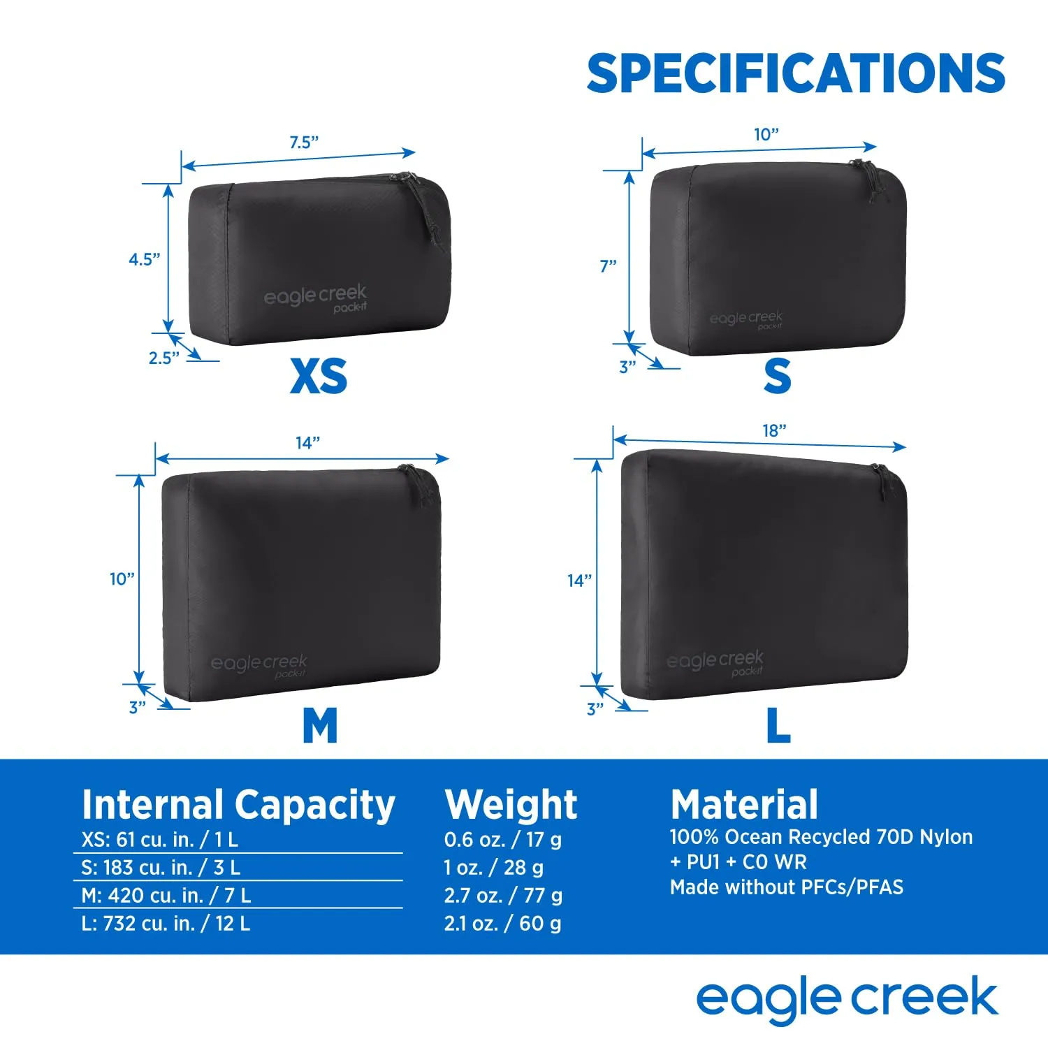 Eagle Creek Pack-It Isolate Cube, X-Small Bags Eagle-Creek