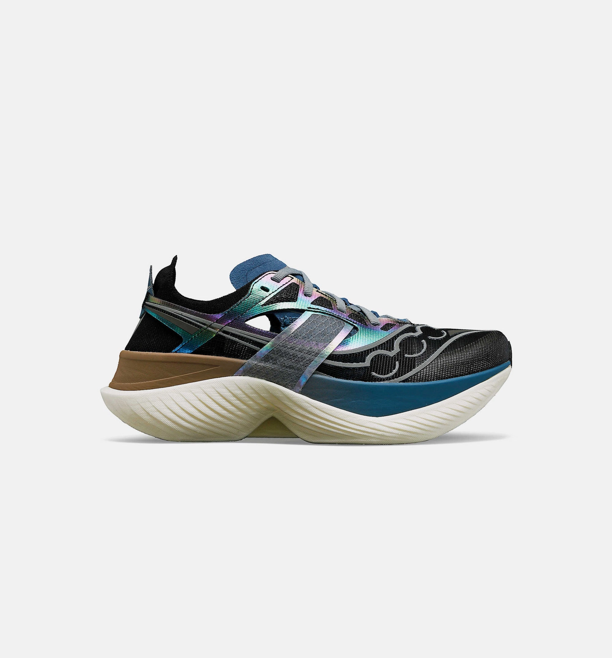 Endorphin Elite Winter Tech Caviar Mens Running Shoe - Caviar/Mirage Saucony cushioned sneakers for distance runs