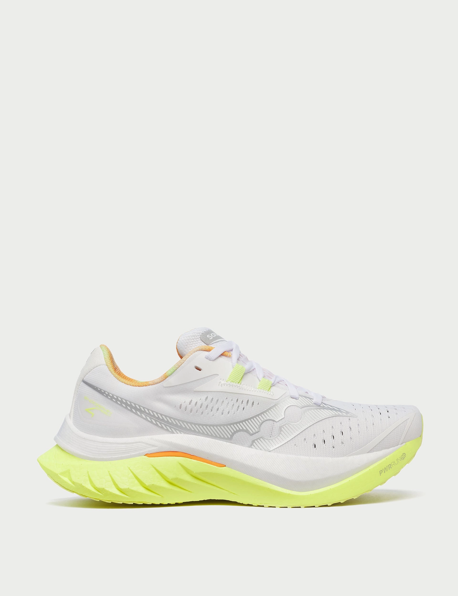 Endorphin Speed 4 - White/Sunny Saucony comfortable workout shoes for fitness