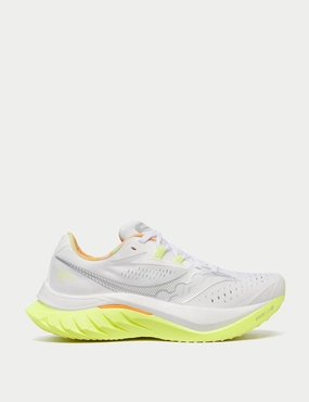 Endorphin Speed 4 - White/Sunny Saucony comfortable workout shoes for fitness