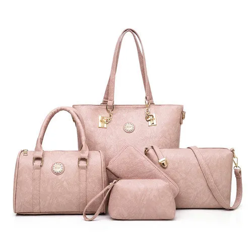 Female Mother Bag 5 Piece Set Luxury Handbags Women Bags Designer Leather Shoulder Bag Purses and Handbags Slanting Bag Fashion Nova Bags
