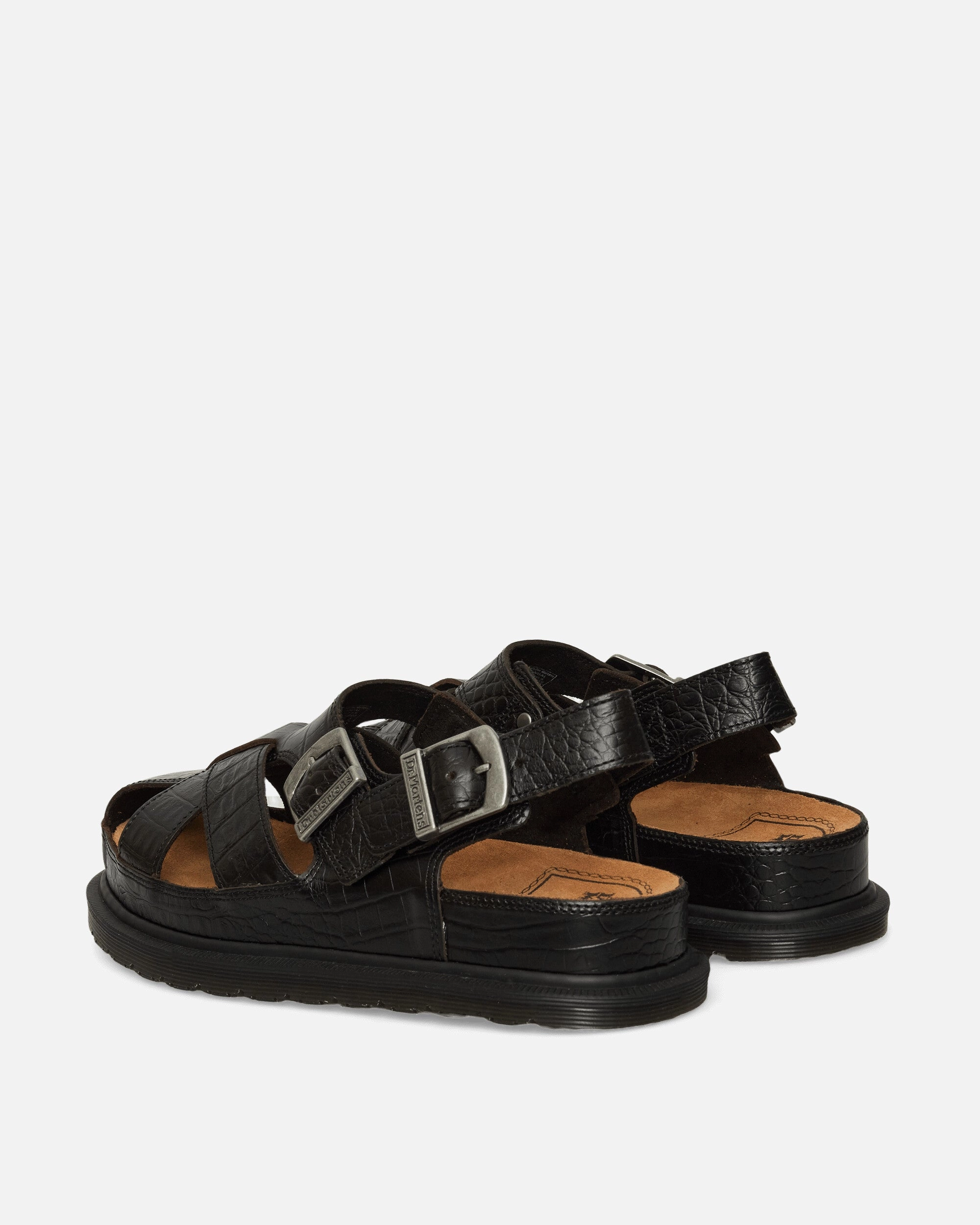 Fisherman Crocodile Analine Leather Sandals Dark Brown Smooth Leather Boots