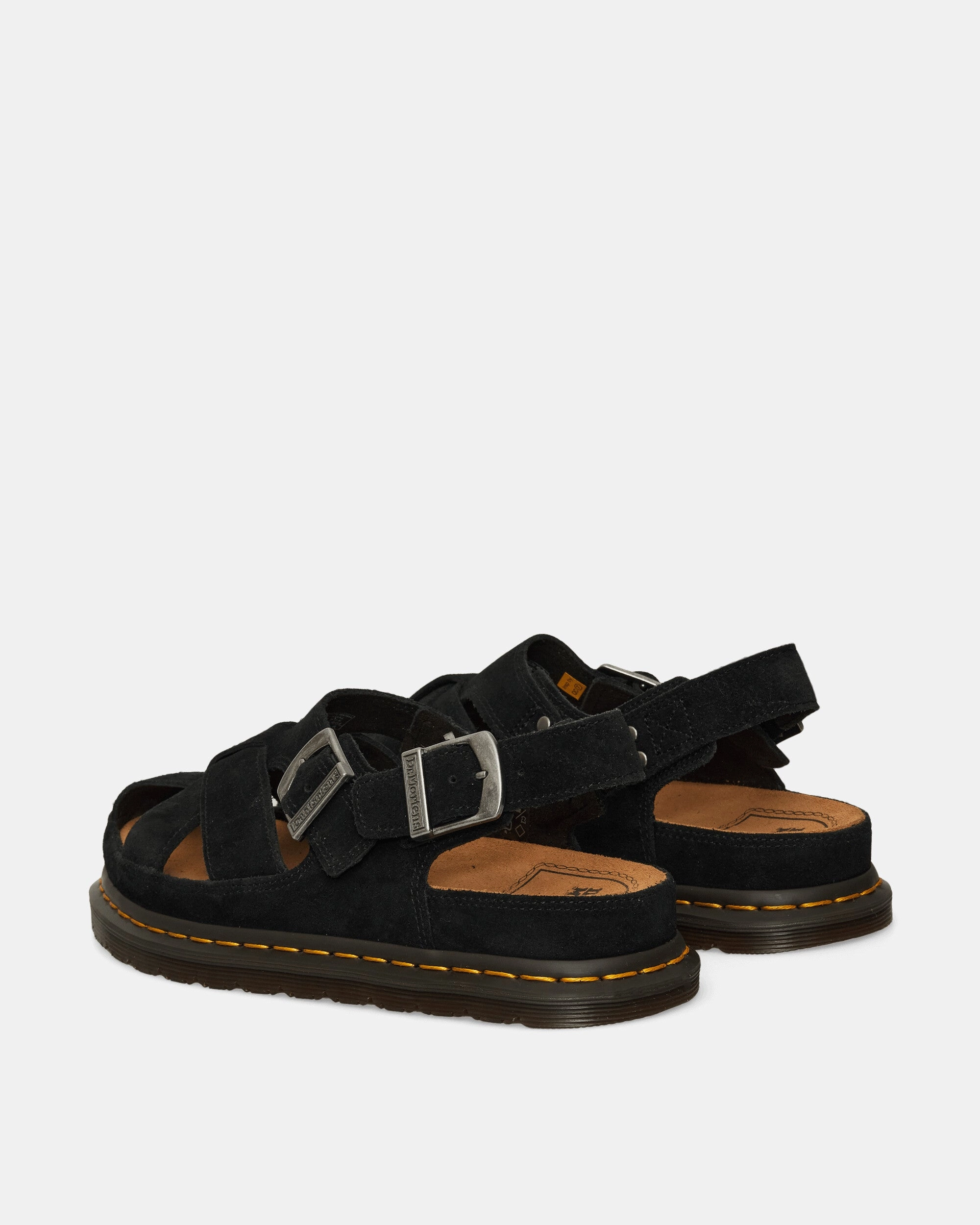 Fisherman Suede Sandals Black Smooth Leather Boots