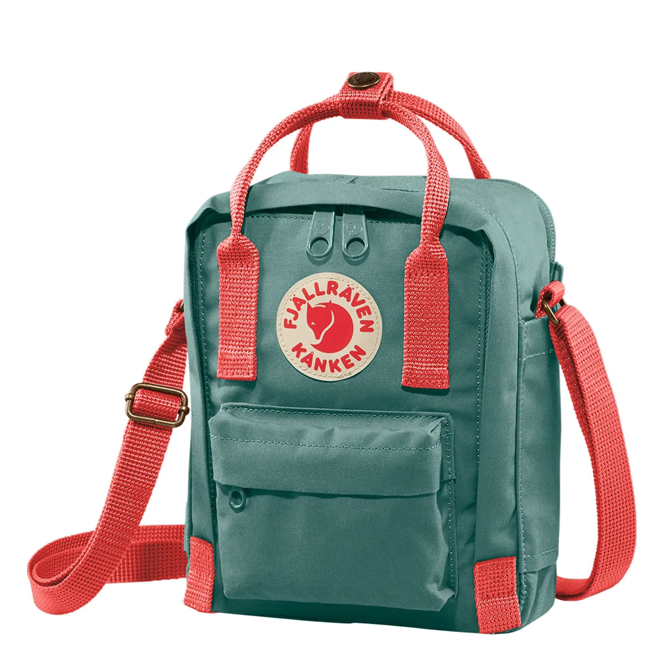 Fjallraven Kanken Sling Cross Body Bag Frost Green / Peach Pink Fjällräven Kånken Bags