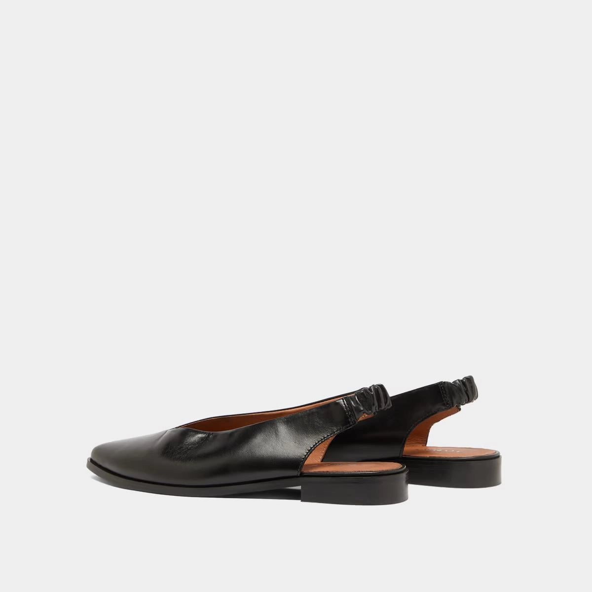 Flat Acajou Cuir Noir Stylish Footwear