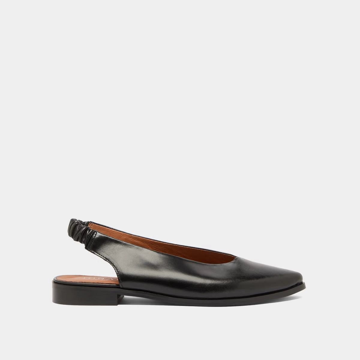 Flat Acajou Cuir Noir Stylish Footwear