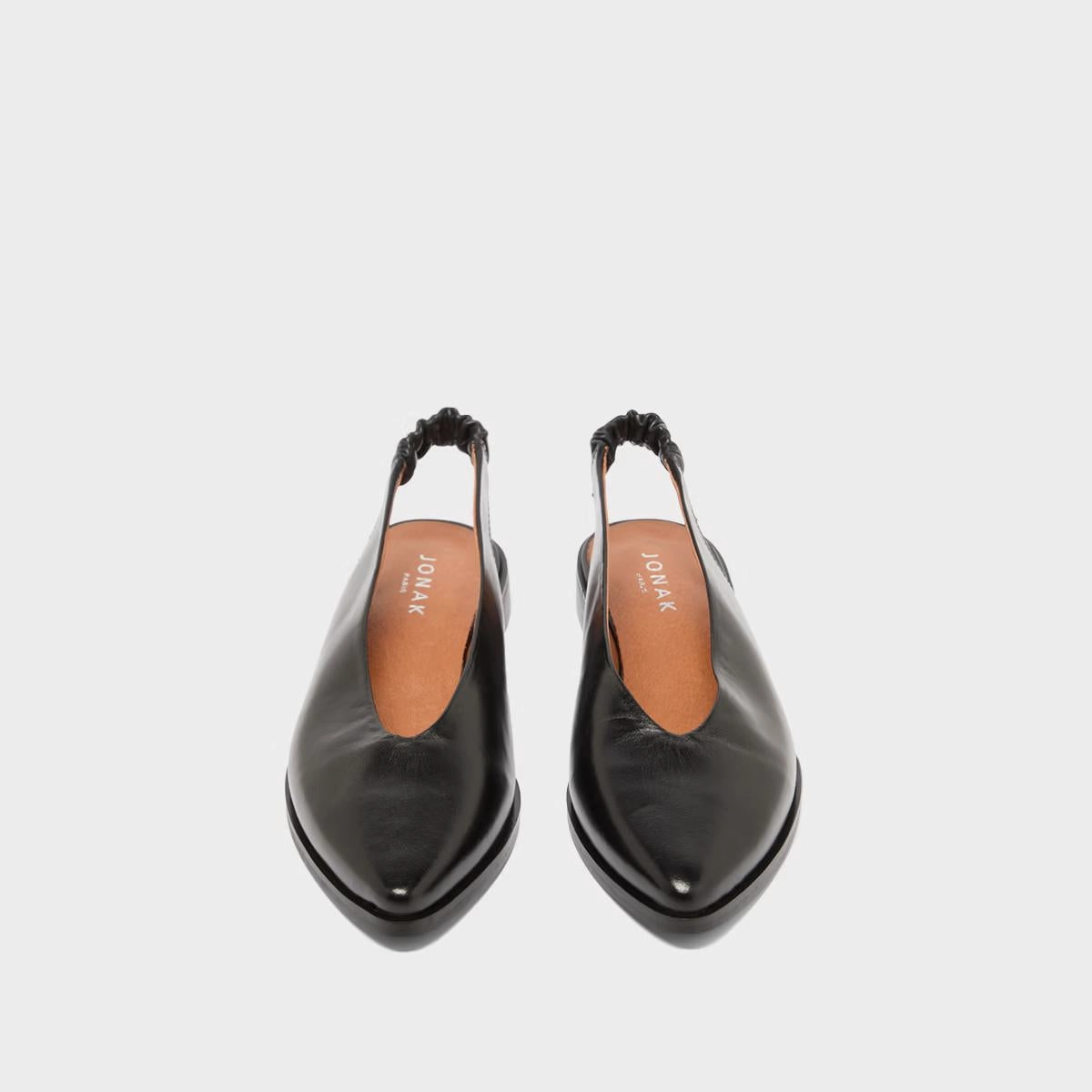 Flat Acajou Cuir Noir Stylish Footwear