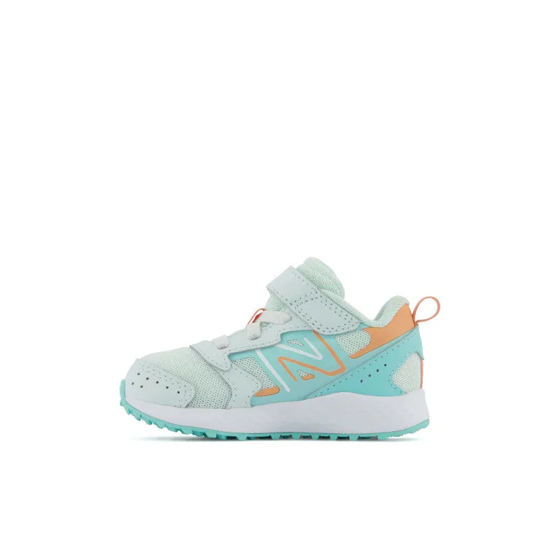 Fresh Foam 650 Bungee Lace with Top Strap - Light Surf with Peach Glaze and Surf - Kids New Balance lifestyle shoes