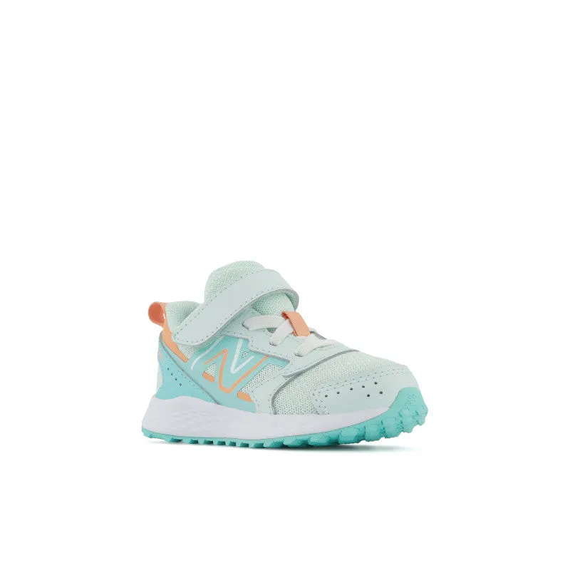 Fresh Foam 650 Bungee Lace with Top Strap - Light Surf with Peach Glaze and Surf - Kids New Balance casual sneakers for everyday comfort