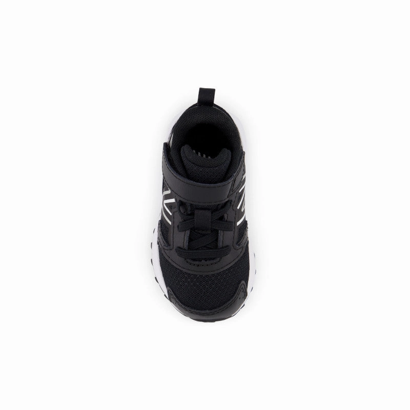 Fresh Foam 650 Bungee Lace with Top Strap - Black with Metallic Silver and White - Kids New Balance lifestyle shoes