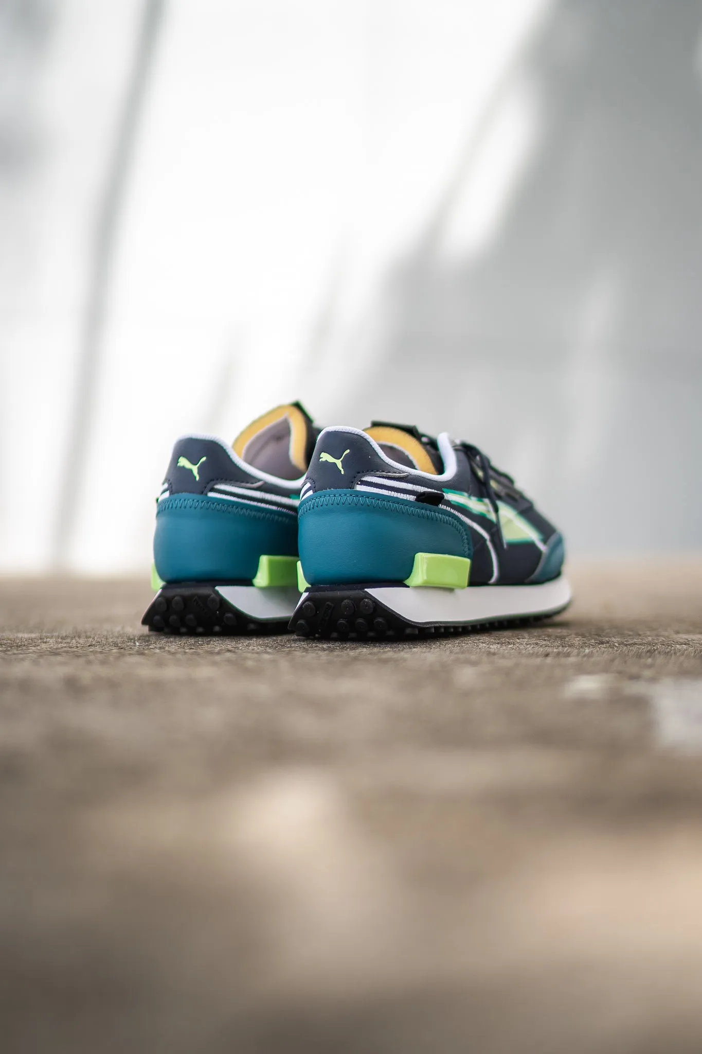 GRADESCHOOL Puma Future Rider Twofold JR (Parisian Night/Blue Coral) Puma athletic shoe visuals