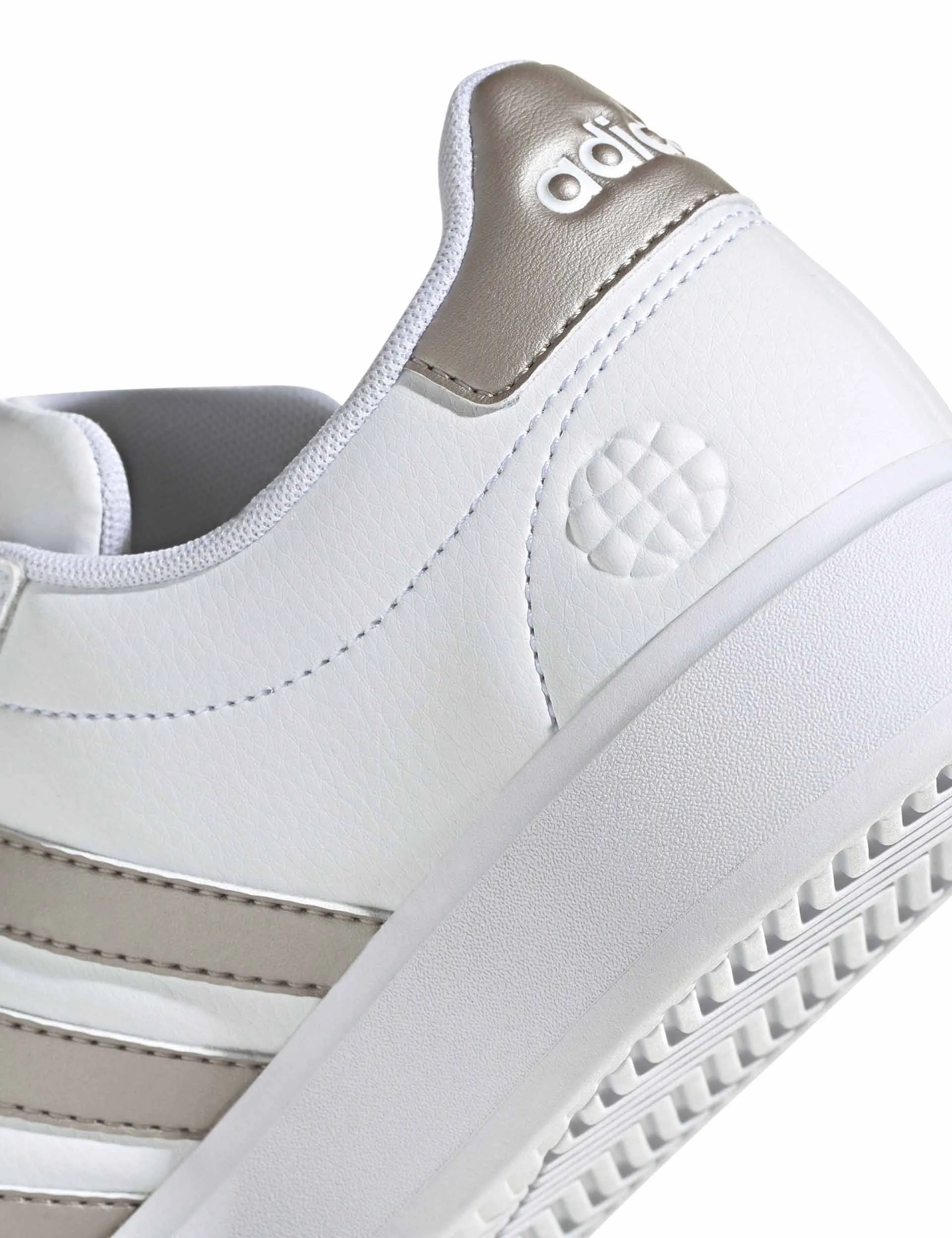 Grand Court 2.0 Shoes - Cloud White/Platinum Metallic Adidas trendy casual shoe styles