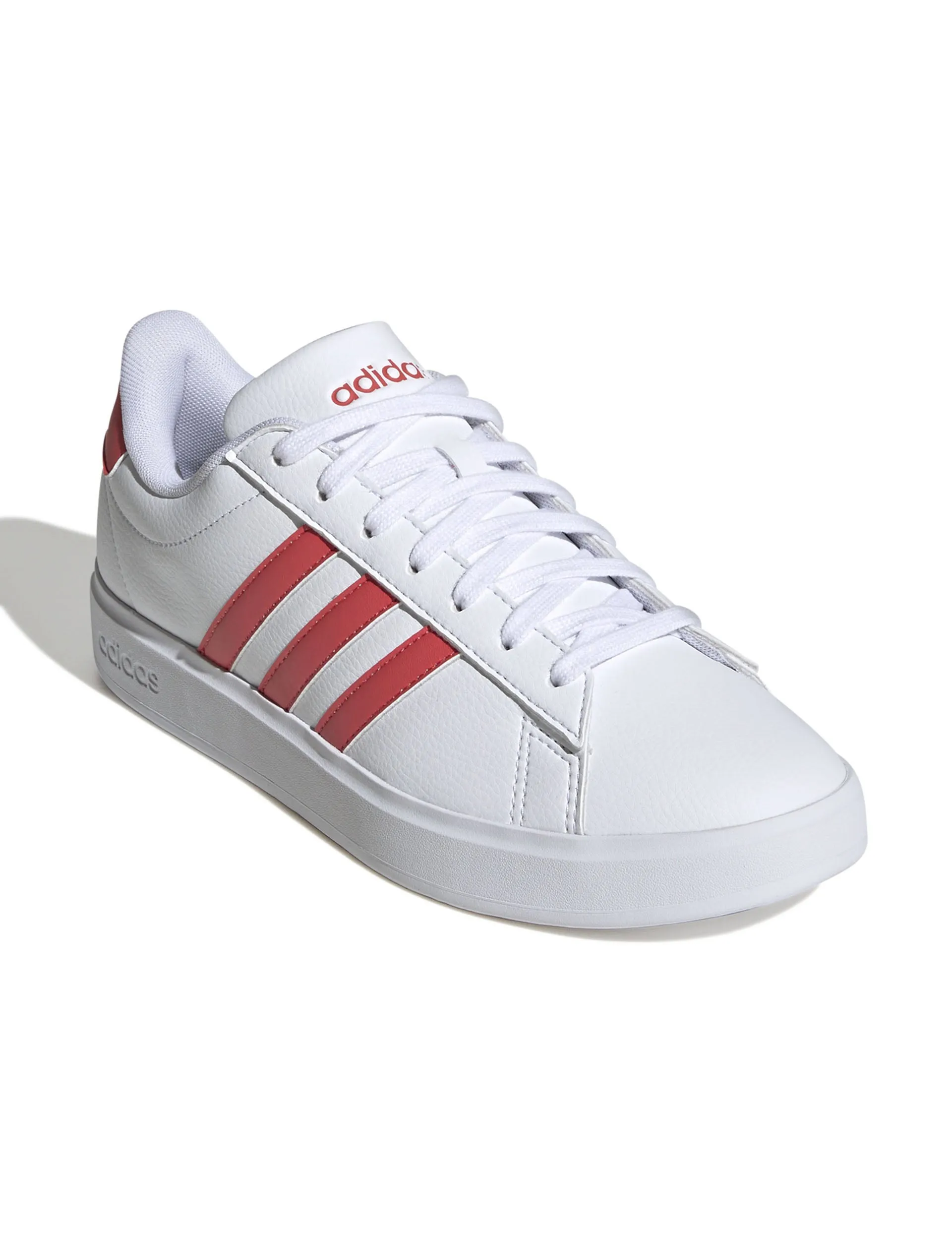 Grand Court 2.0 Shoes - Cloud White/Semi Lucid Red Adidas trendy casual shoe styles