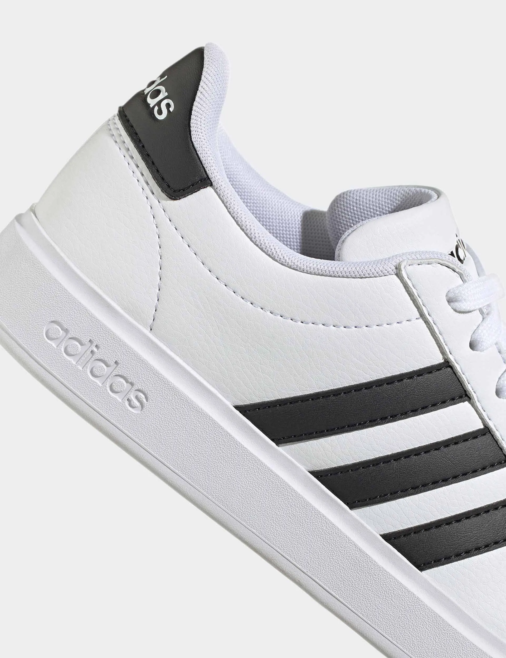 Grand Court Cloudfoam Lifestyle Court Comfort Shoes - Cloud White/Core Black Adidas trendy casual shoe styles