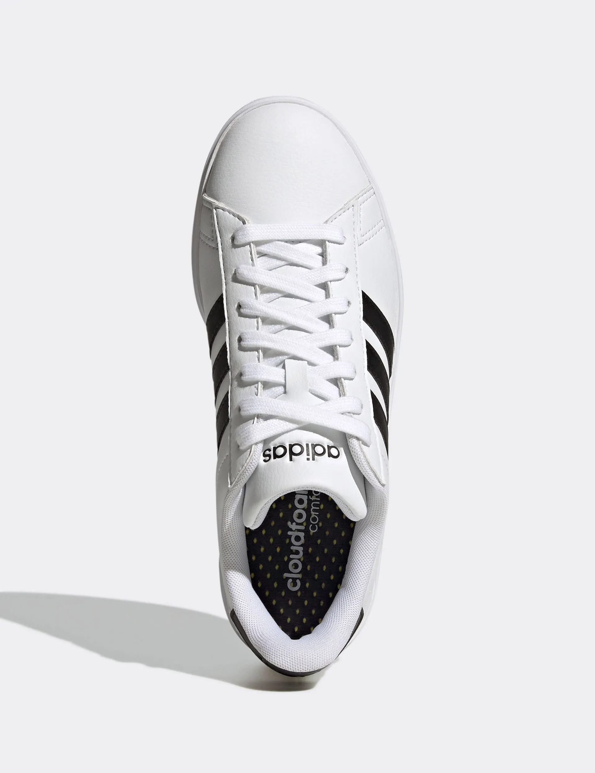 Grand Court Cloudfoam Lifestyle Court Comfort Shoes - Cloud White/Core Black Adidas trendy casual shoe styles
