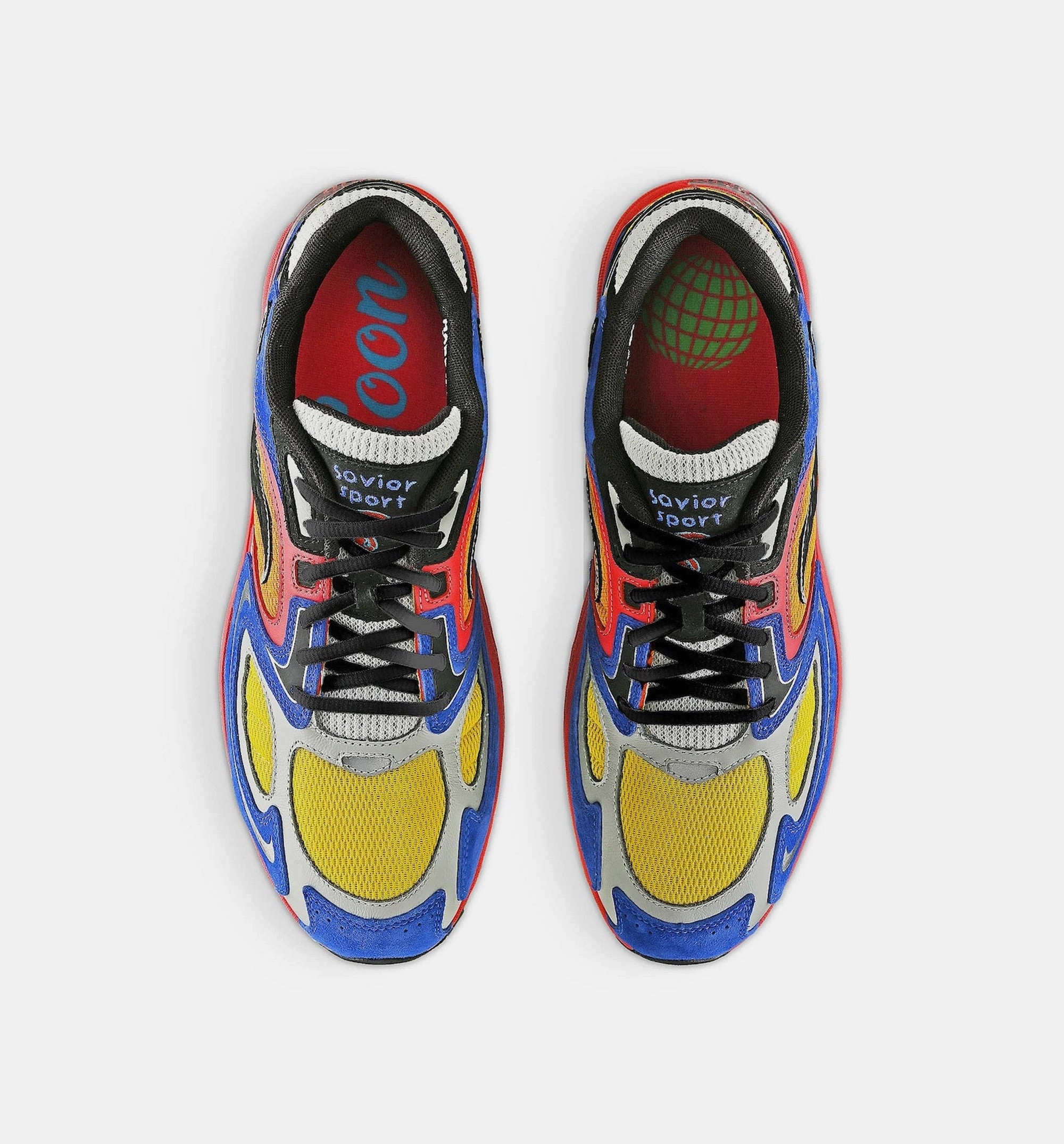 Grid Jazz 9 x Jae Tips I Love You But I'm Busy Mens Lifestyle Shoe - Red/Blue/Yellow Saucony versatile athletic footwear