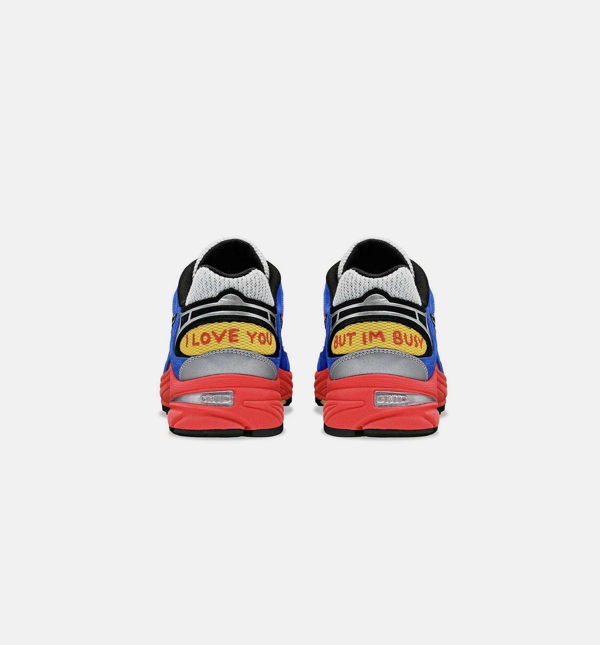 Grid Jazz 9 x Jae Tips I Love You But I'm Busy Mens Lifestyle Shoe - Red/Blue/Yellow Saucony versatile athletic footwear