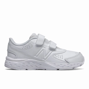 Hook and Loop 680v6 Uniform - White - Kids New Balance casual sneakers for everyday comfort