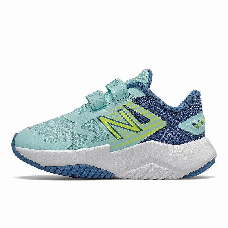 Hook and Loop Rave Run - Bali Blue With Mako Blue And Lemon Slush - Toddler New Balance lifestyle shoes