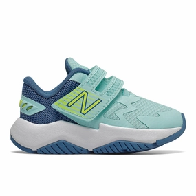 Hook and Loop Rave Run - Bali Blue With Mako Blue And Lemon Slush - Toddler New Balance casual sneakers for everyday comfort