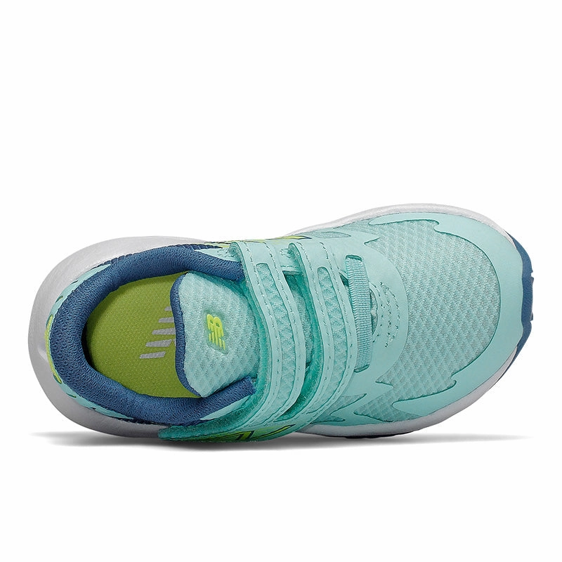 Hook and Loop Rave Run - Bali Blue With Mako Blue And Lemon Slush - Toddler New Balance lifestyle shoes