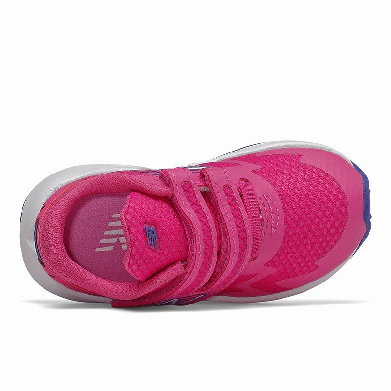Hook and Loop Rave Run - Exuberant Pink With Candy Pink And Marine Blue - Toddler New Balance lifestyle shoes