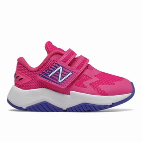 Hook and Loop Rave Run - Exuberant Pink With Candy Pink And Marine Blue - Toddler New Balance casual sneakers for everyday comfort