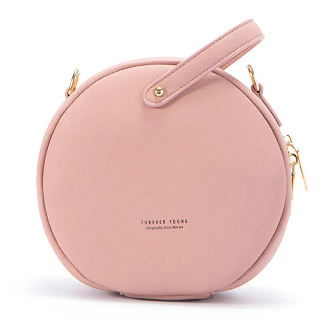 HOT Circular Design Fashion Women Shoulder Bag Leather Women's Crossbody Messenger Bags Ladies Purse Female Round Bolsa Handbag Fashion Nova Bags